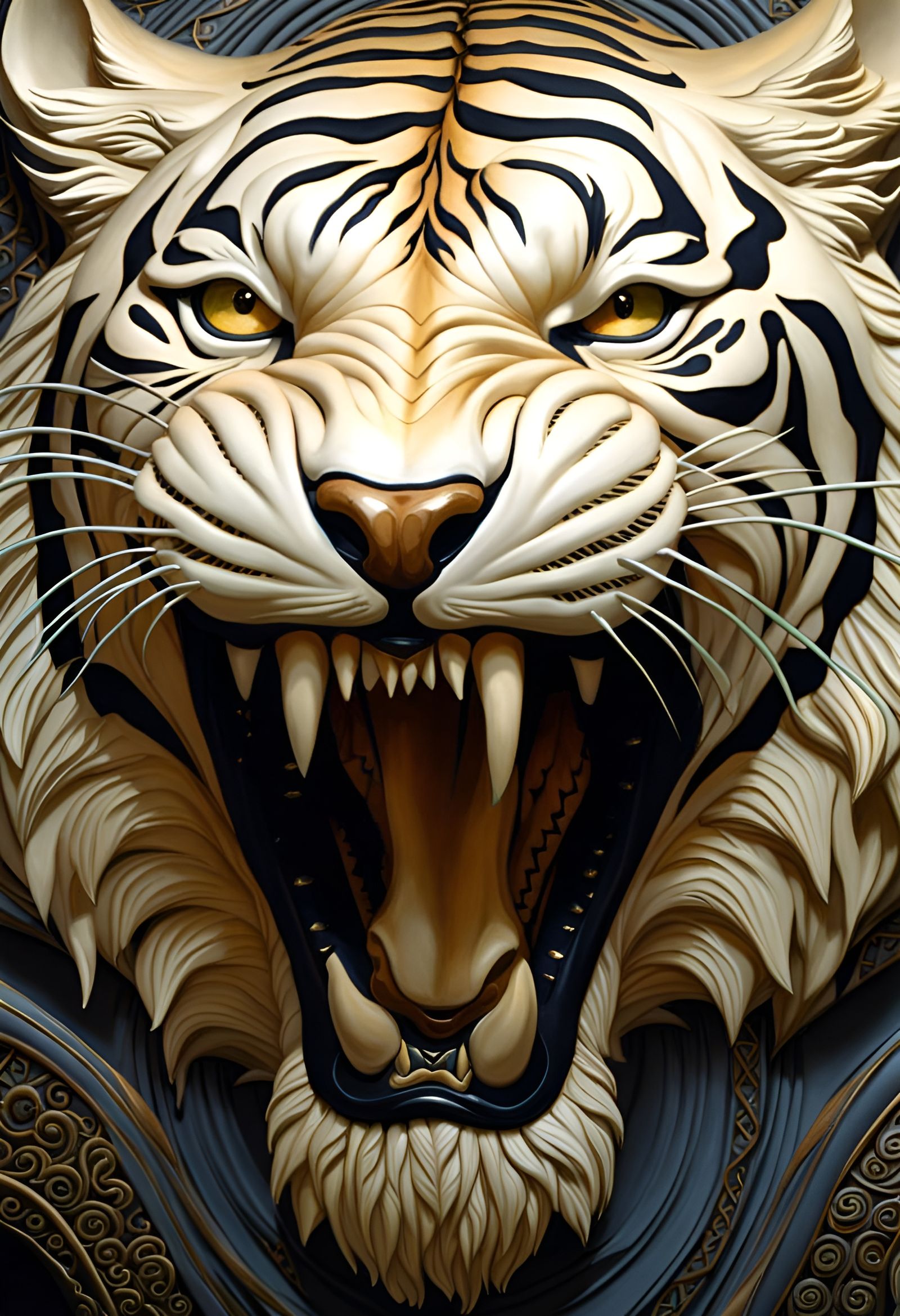 Terrifying Tiger Portrait by Johnson Tsang