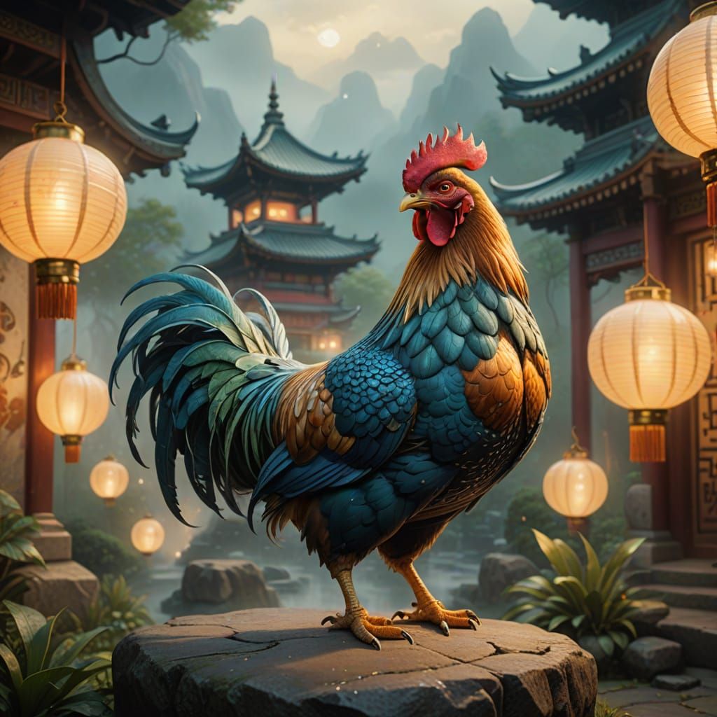 Kung-Fu Chicken in Mystical Temple