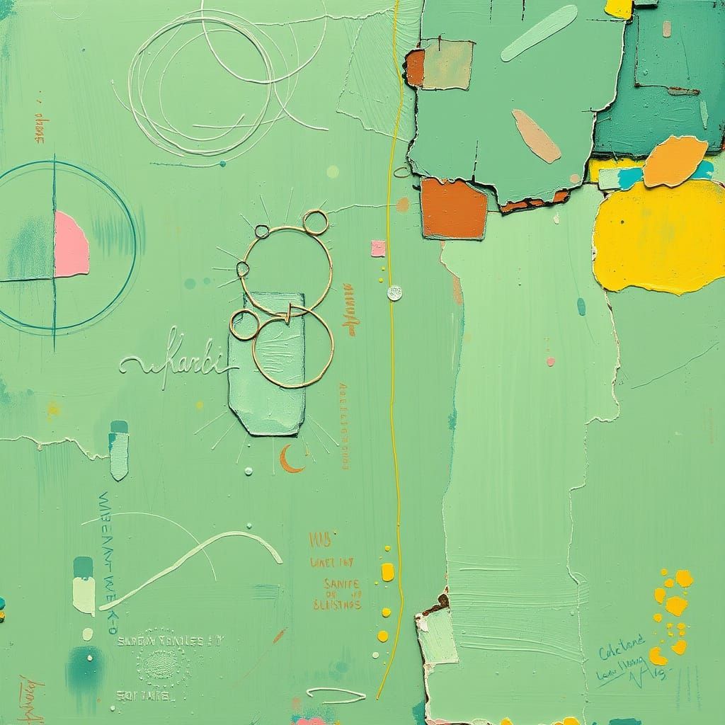 Abstract Art in Complementary Colors with Fine Details