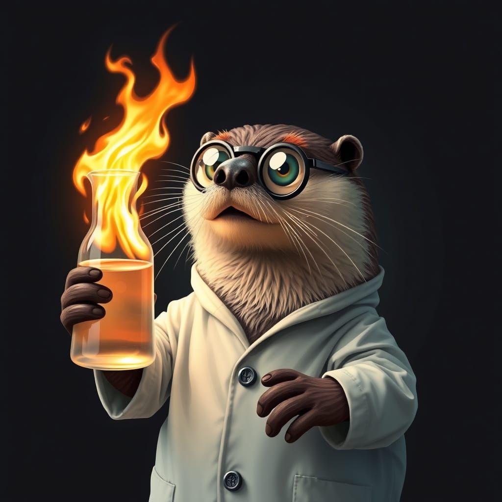 Mad Scientist Otter Ignites Experimental Discovery