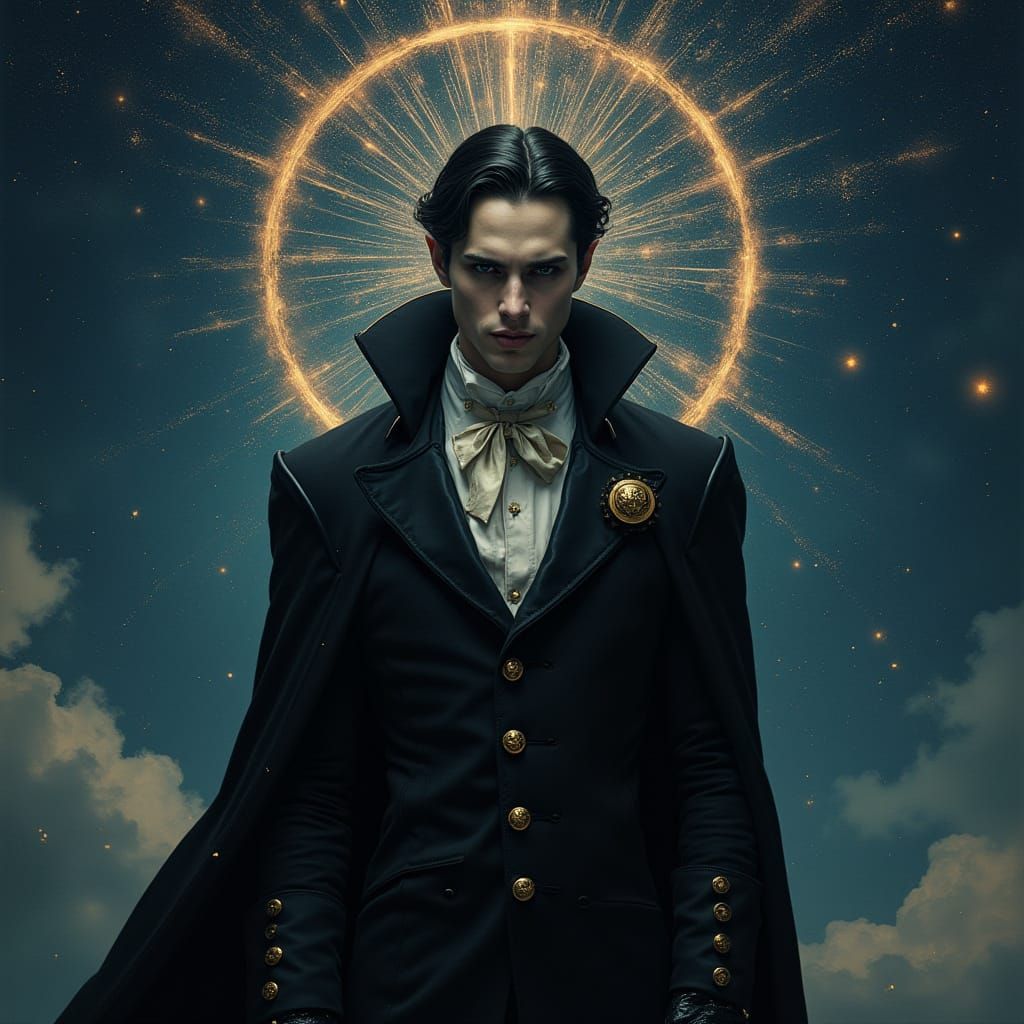 Vampire Prince Under Starry Cosmos