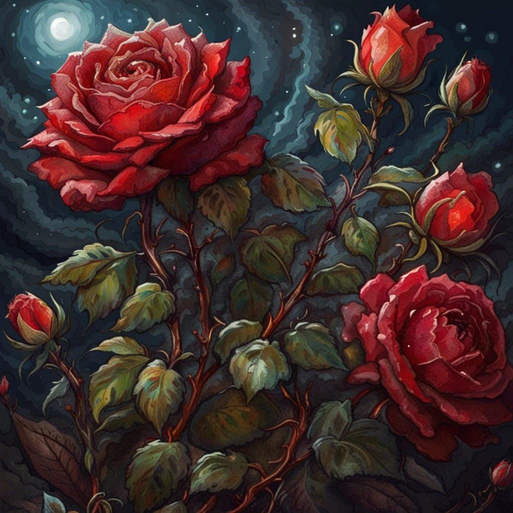 Roses by Moonlight