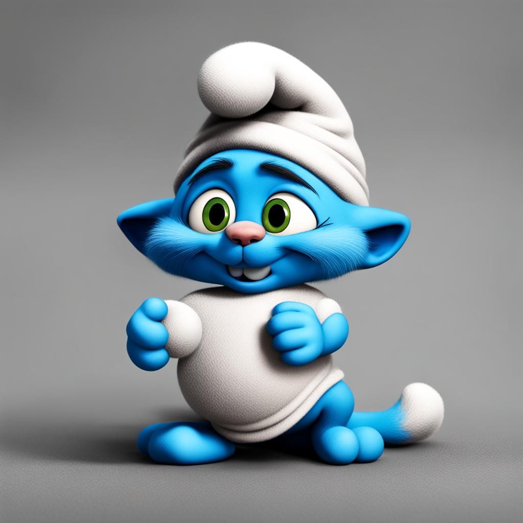 Smurf Cat Hybrid Creature