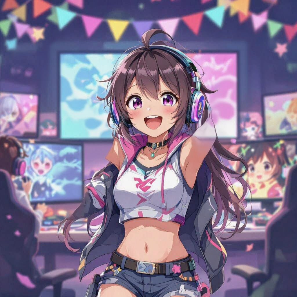 Anime Esports Star Celebrates Tournament Victory