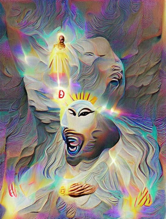 Ethereal Divine Being Radiating Light