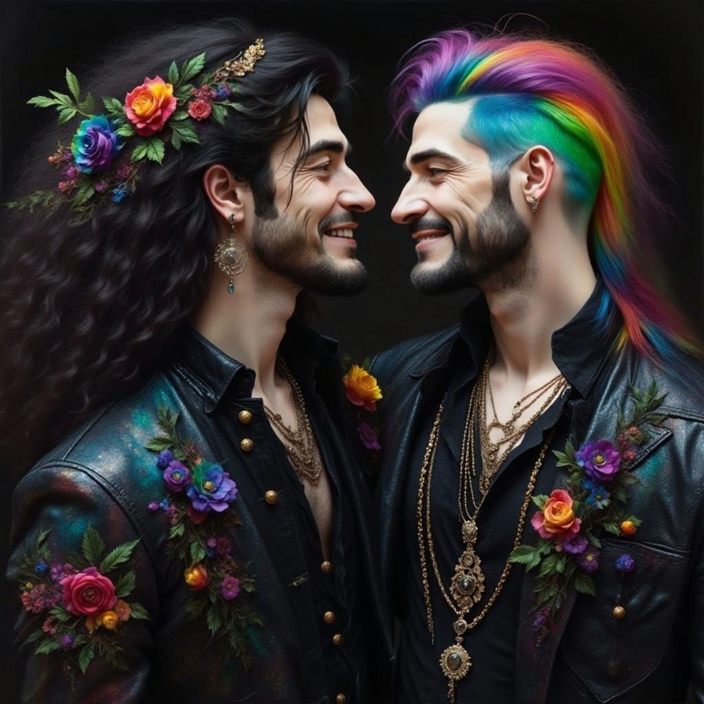 Ethereal Gothic Romance in Vibrant Hues