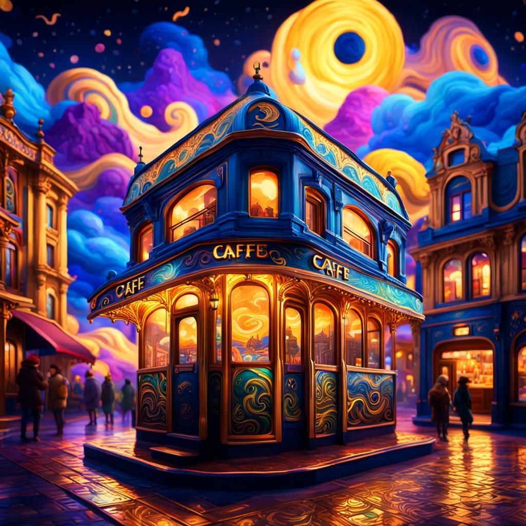 Nocturnal Café in a Twilight World, Anime Style