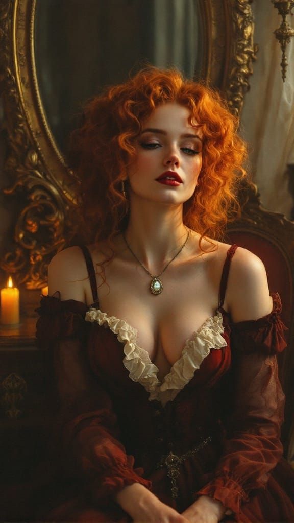 Mina Harker in Victorian Era, Soft Focus Portrait