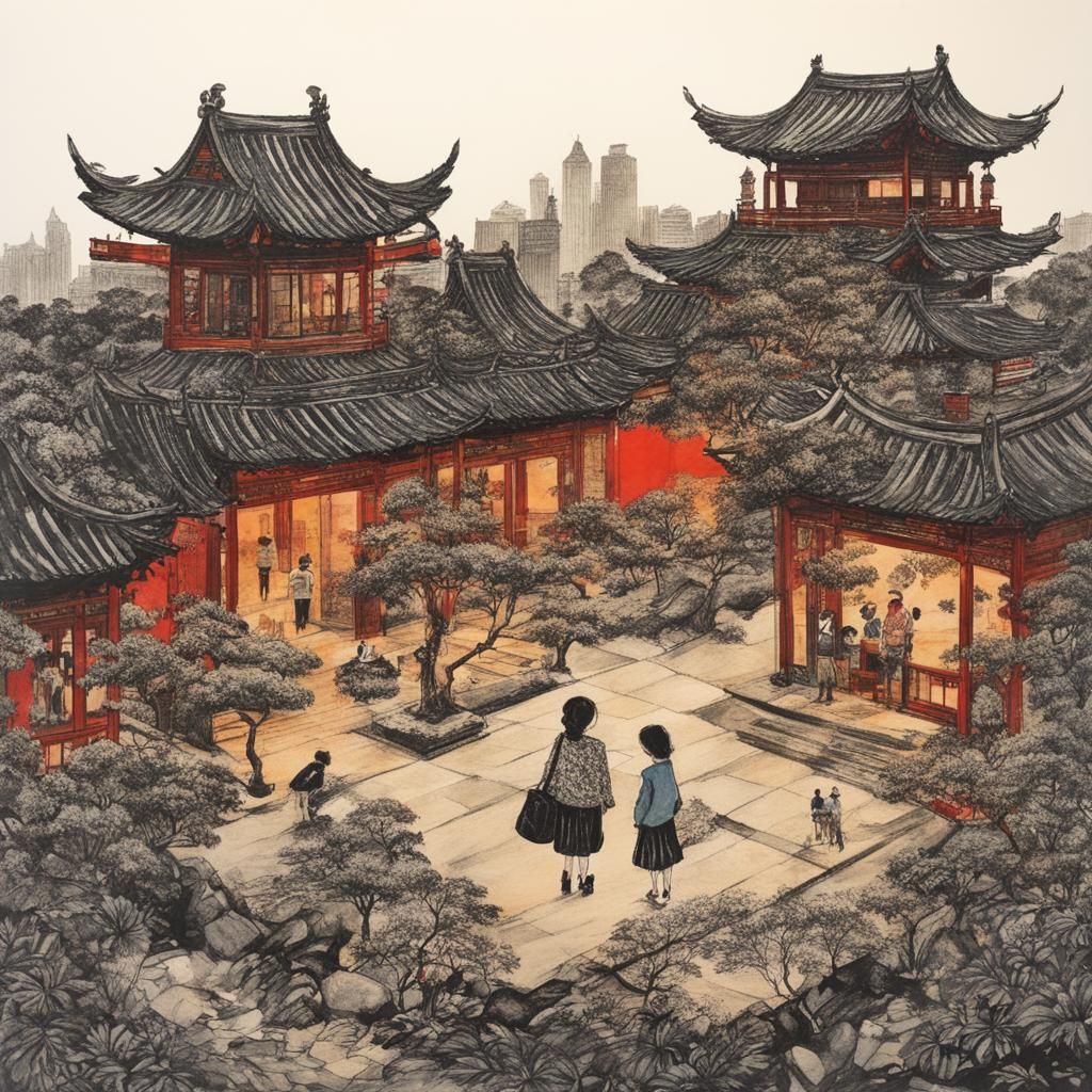 Jieun Park Shanghai: Acrylic and Ink on Paper