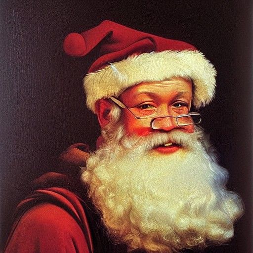 Santa Claus Portrait in Baroque Style