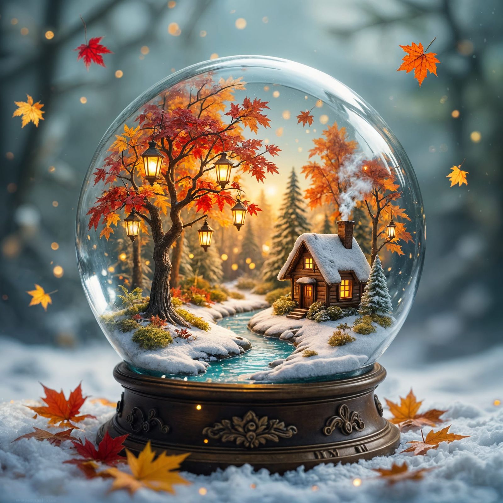 Enchanted Forest Thrives Inside Antique Snow Globe