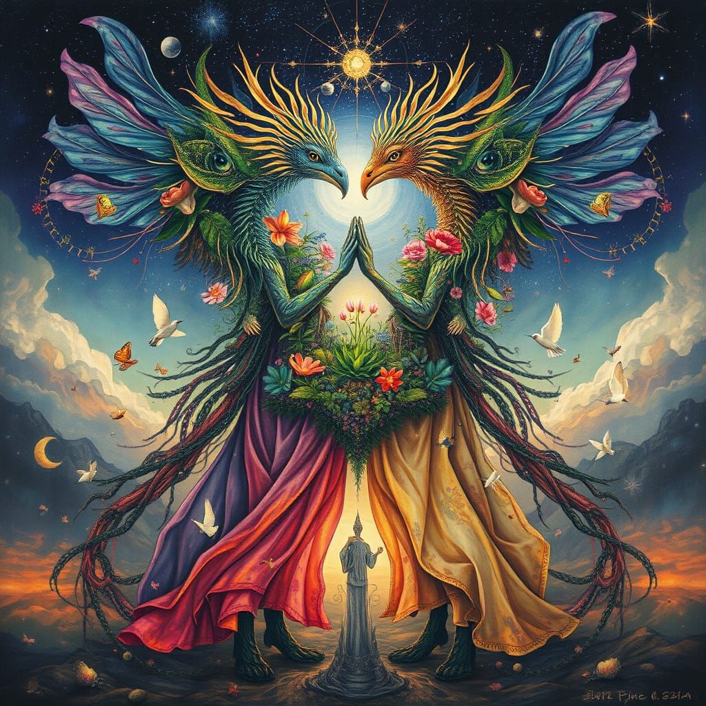 Dreamlike Cosmic Landscapes Unite in Ethereal Harmony