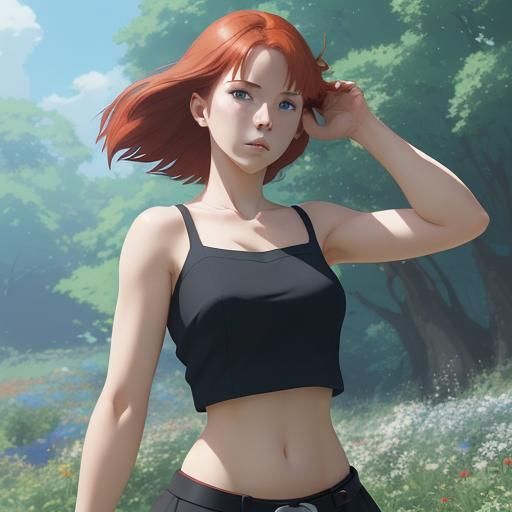 Anime Girls Dancing in Studio Ghibli Style