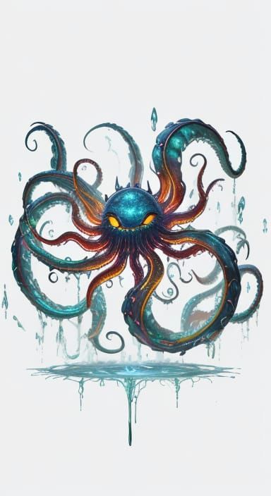 Cosmic Entity Ruling Universe in Oil Painting Style