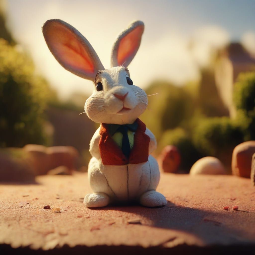 Rabbit Decides Fate: Surreal Claymation in Pixar Style