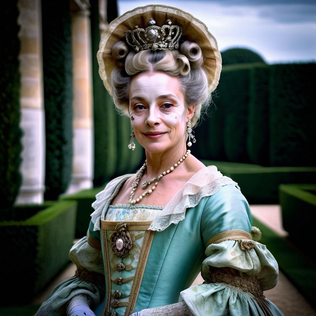 Madame de Pompadour Portrait in Art Nouveau Style