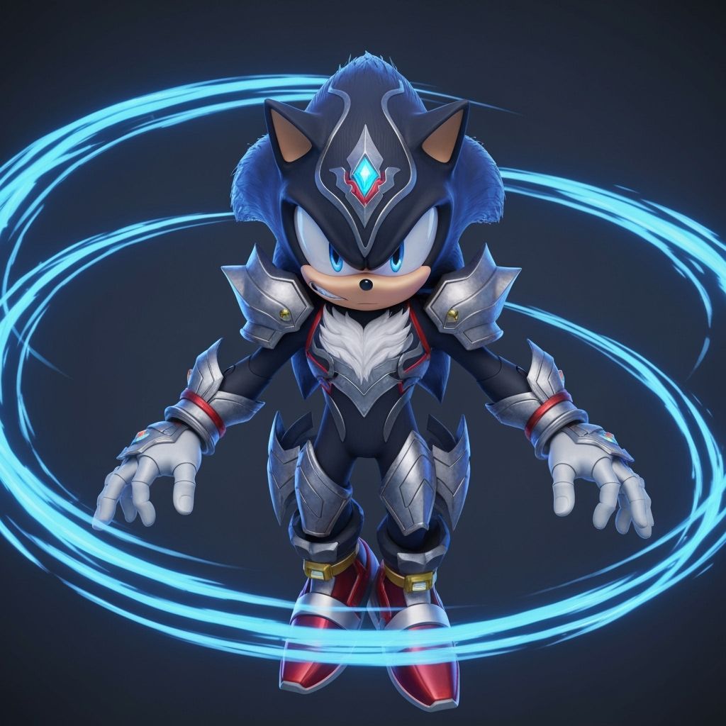 Dark Sonic as Armored Knight of the Wind