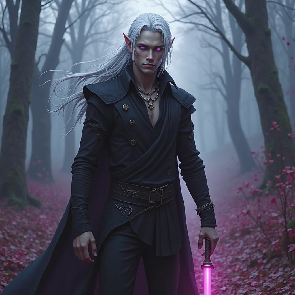 Ethereal Drow Elf in a Luminist Fantasy