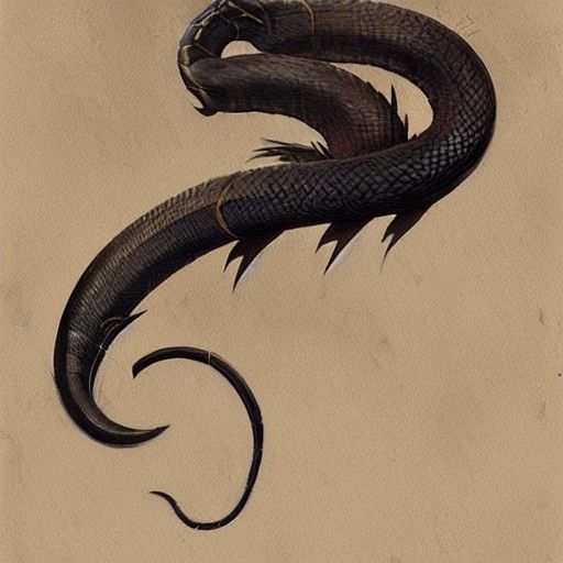 Sinister King Cobra in Dark Fantasy Style