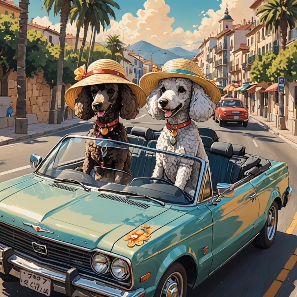 Poodles road trip across Spain