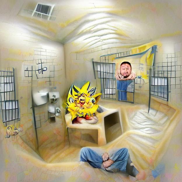 Hyperrealistic Chris Chan and Sonichu in Jail