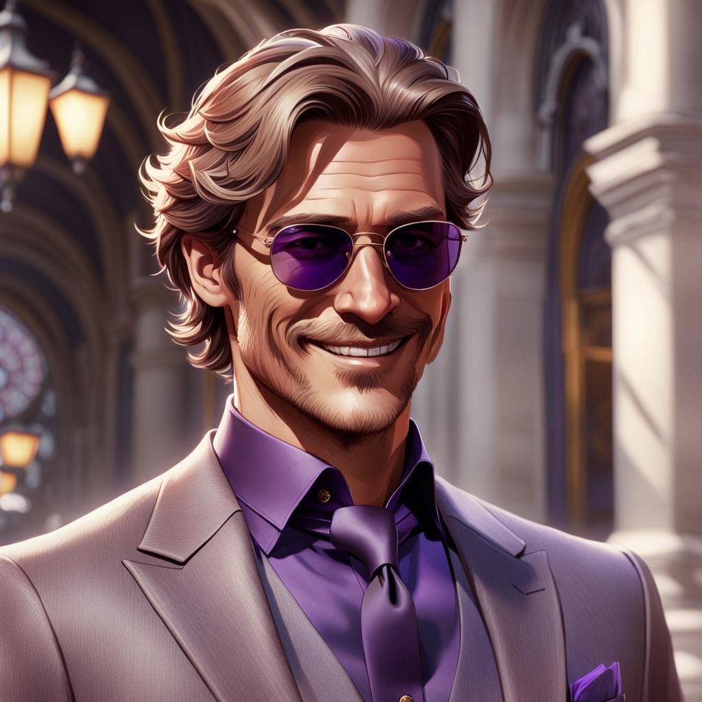 Handsome Young Man in Blazer with Cocky Smile