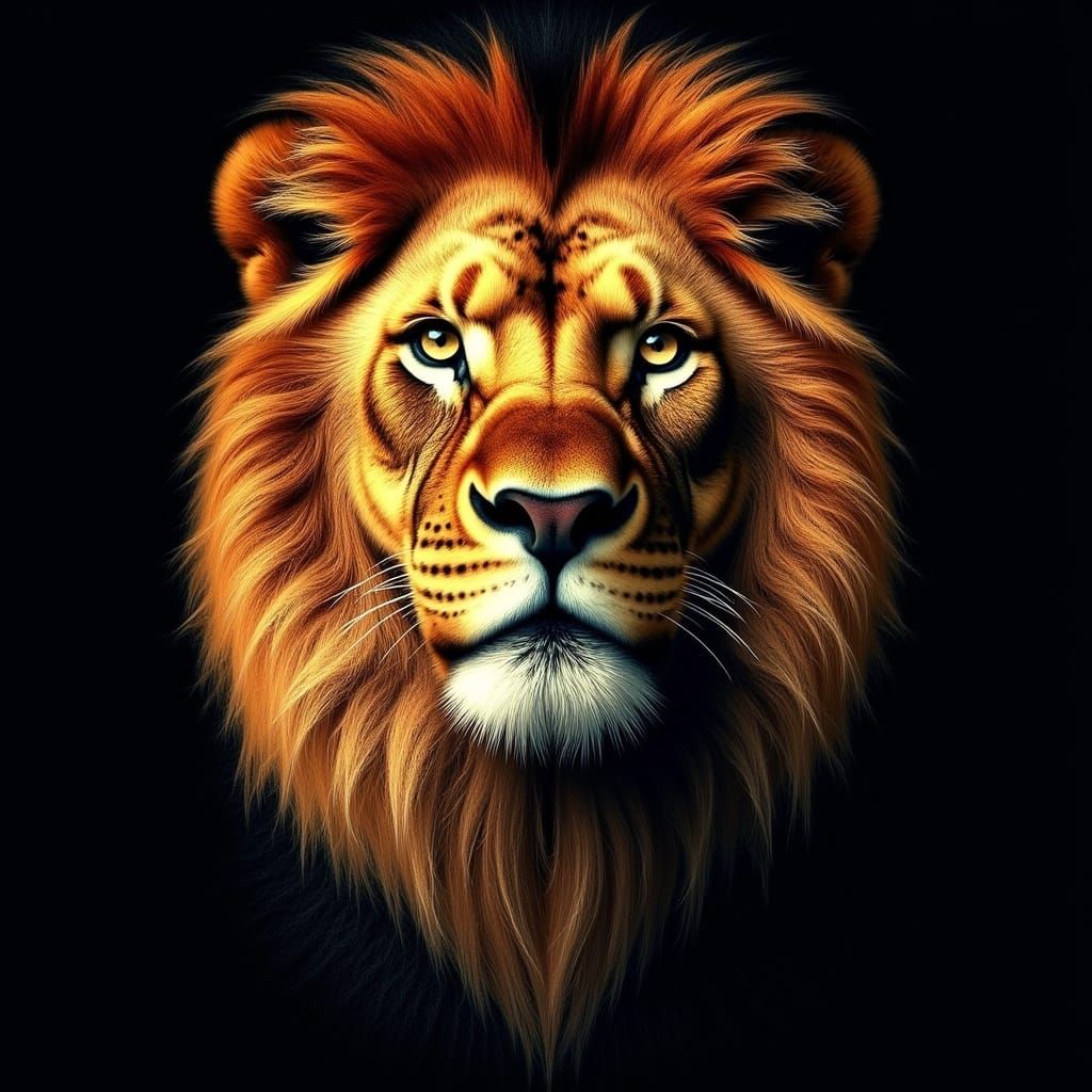 Icy Lion: Sub-Zero Digital Art