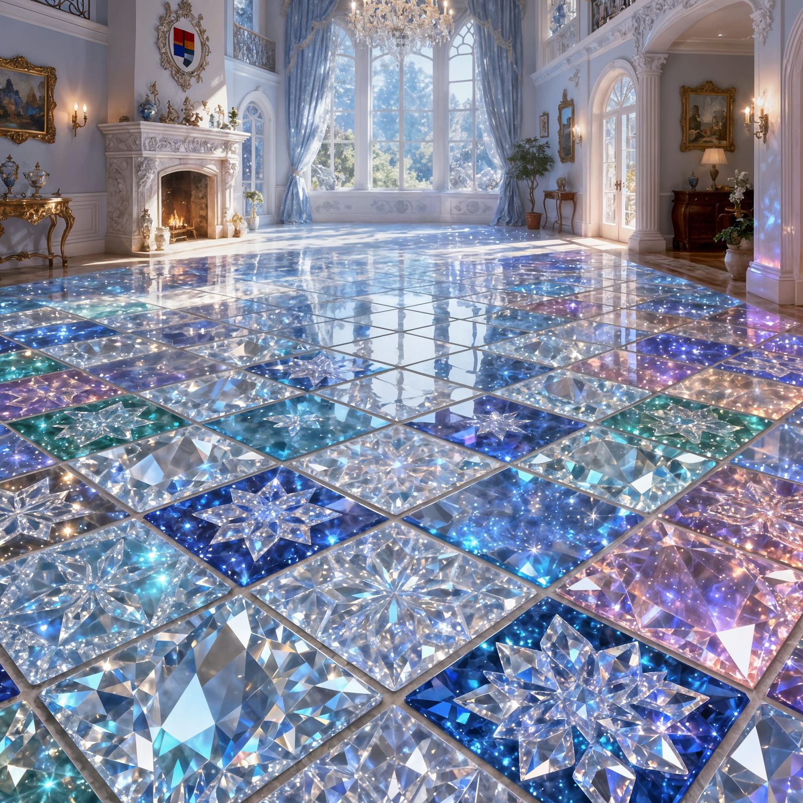 Magical Crystal Floors in a Grand German Home