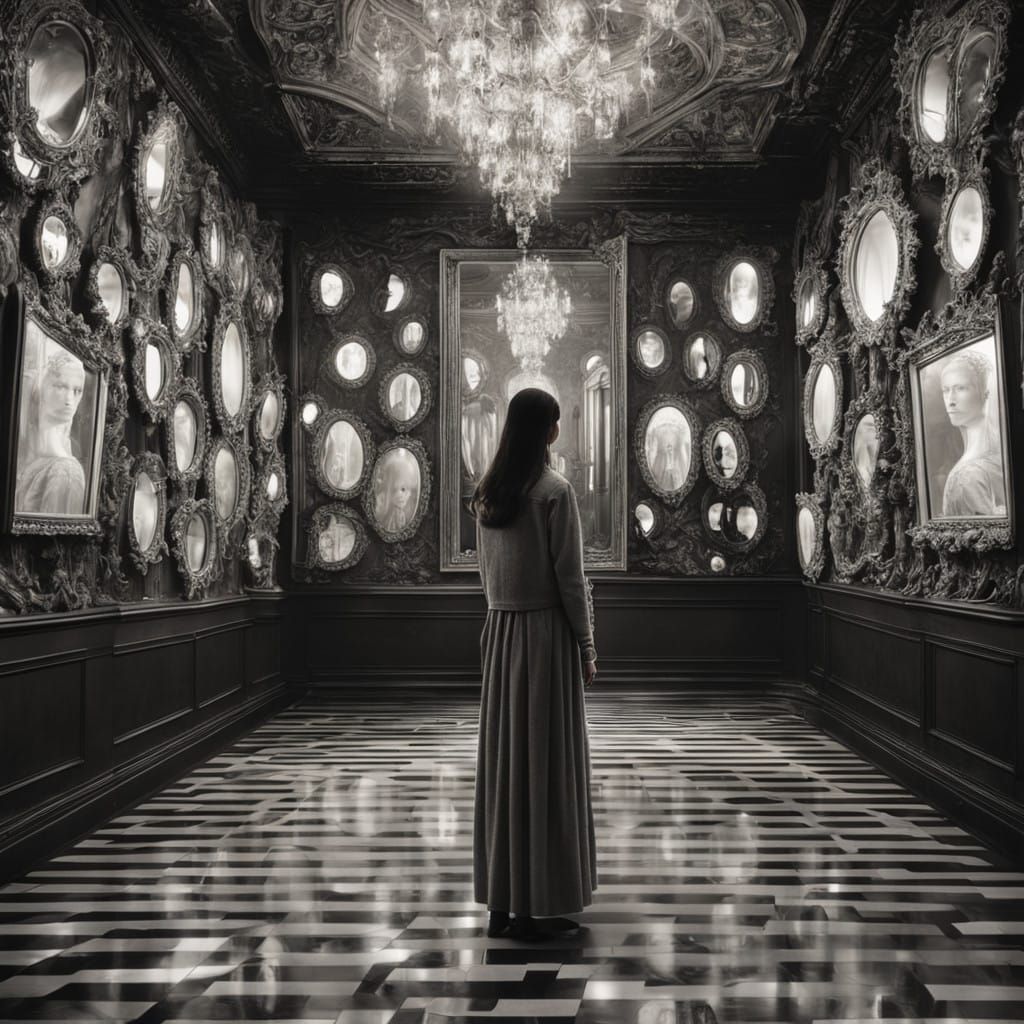 Ethereal Reflections in a Haunted Chamber