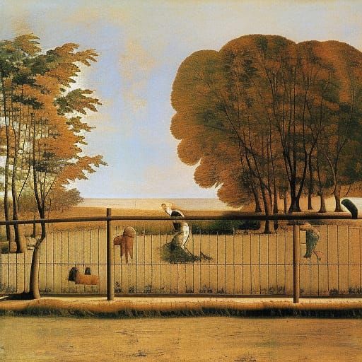 Surreal Vine Obscuring Vision: Renaissance and Medieval Styl...