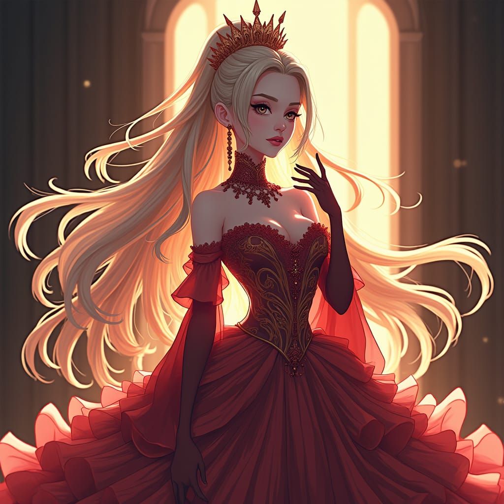 Majestic Queen in Studio Trigger Anime Style