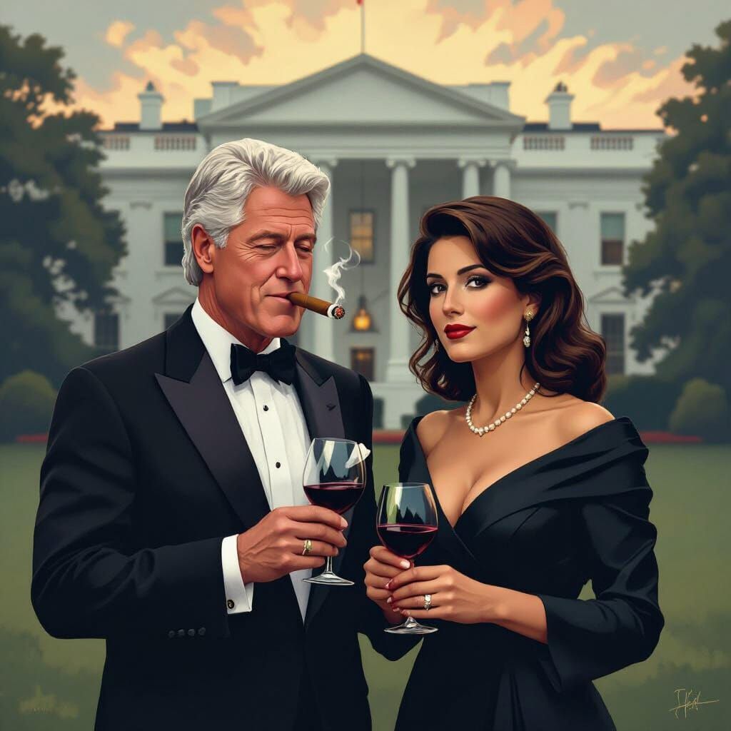 Bill and Monica: A Nostalgic White House Scene