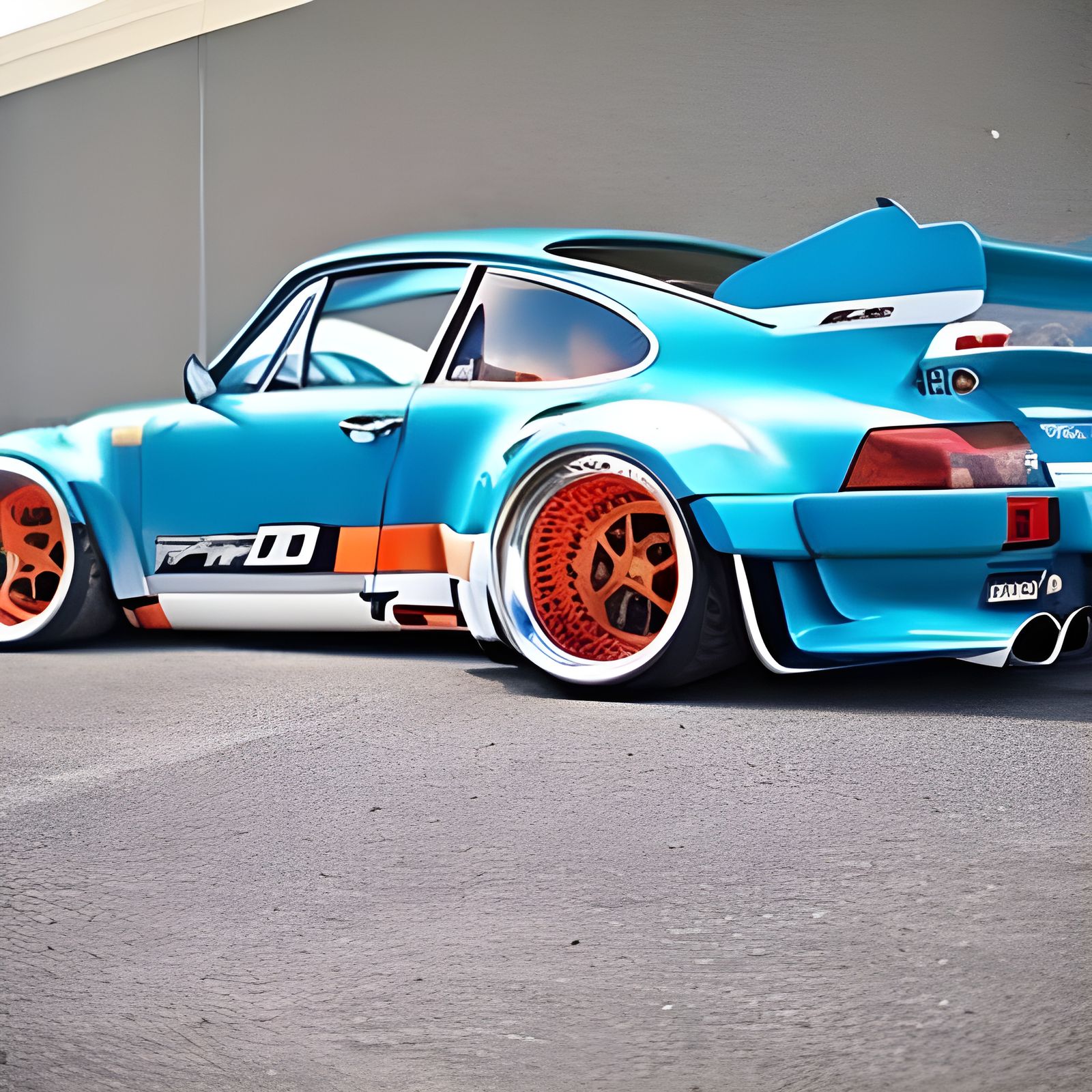 Gulf Racing Porsche 930 with Rocket Bunny Kit