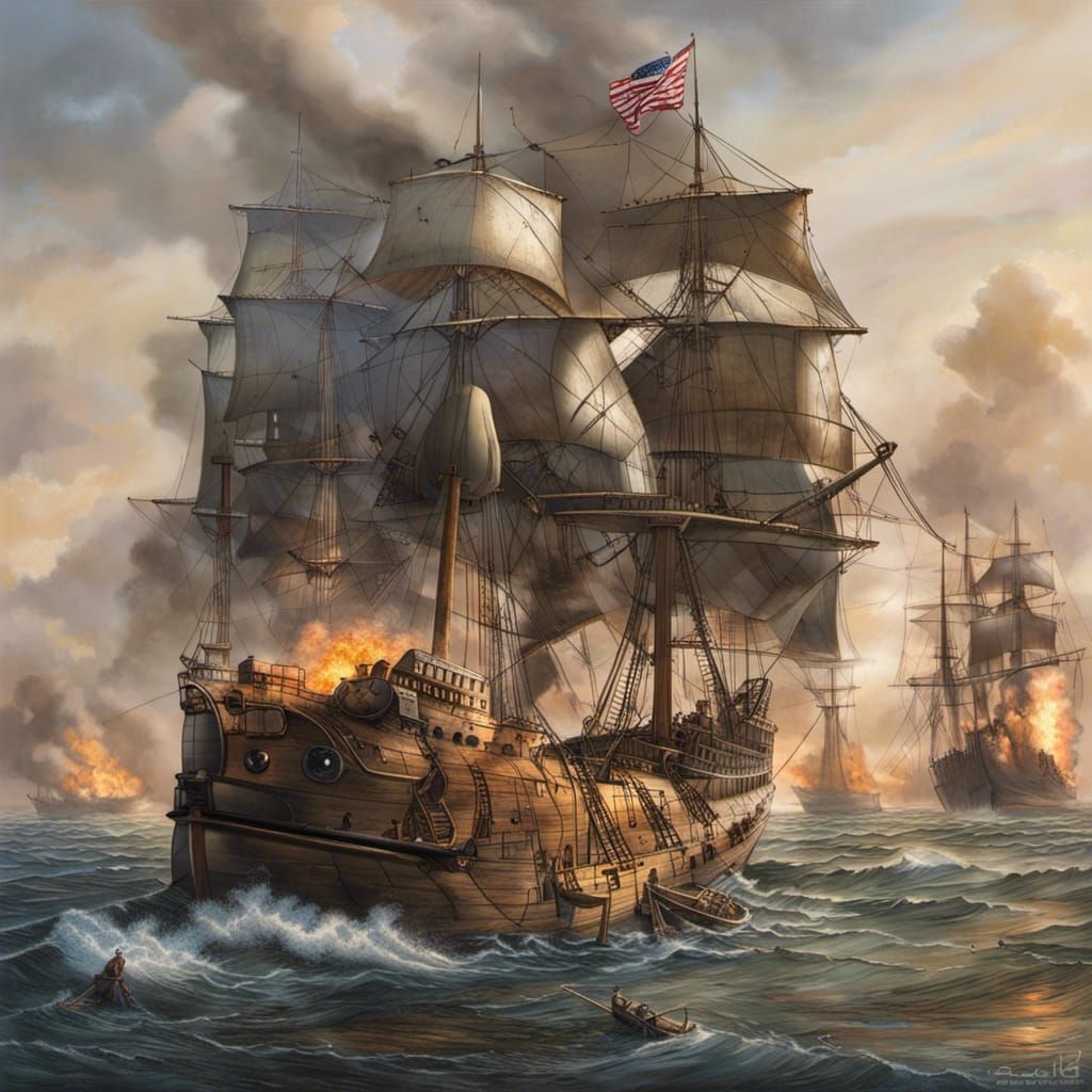 American Bomb Vessel in the Gunpowder Age