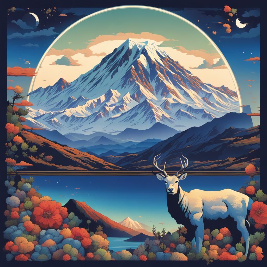 Mountain Range Letters: A Vibrant Landscape Collage