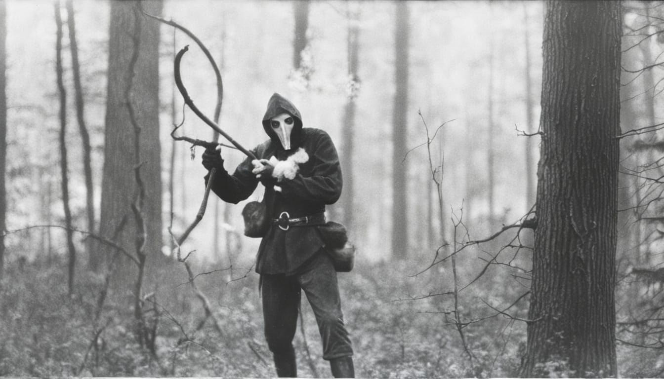 Dark Fantasy Art: Figures in Haunted Forest