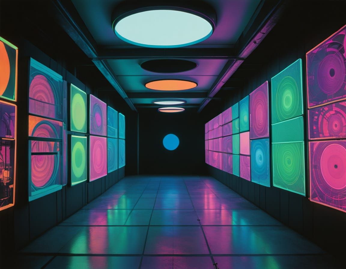 Cyberpunk Traveller in Mauveine Eye Style