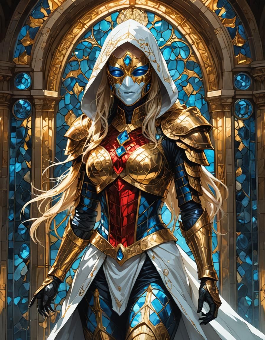 Baroque Fantasy Assassin in Ancient Temple