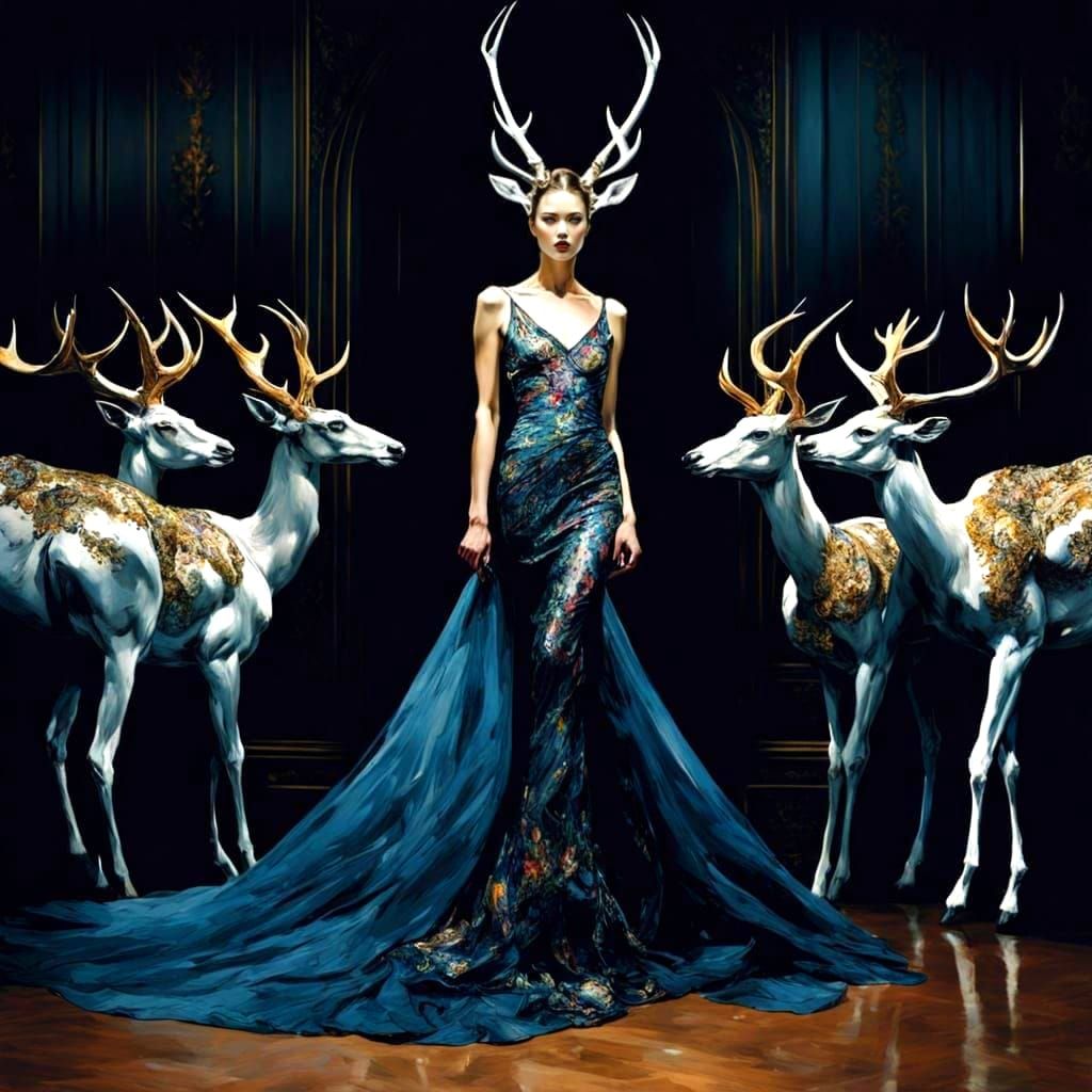 Surreal Haute Couture Goddess Struts Down the Runway
