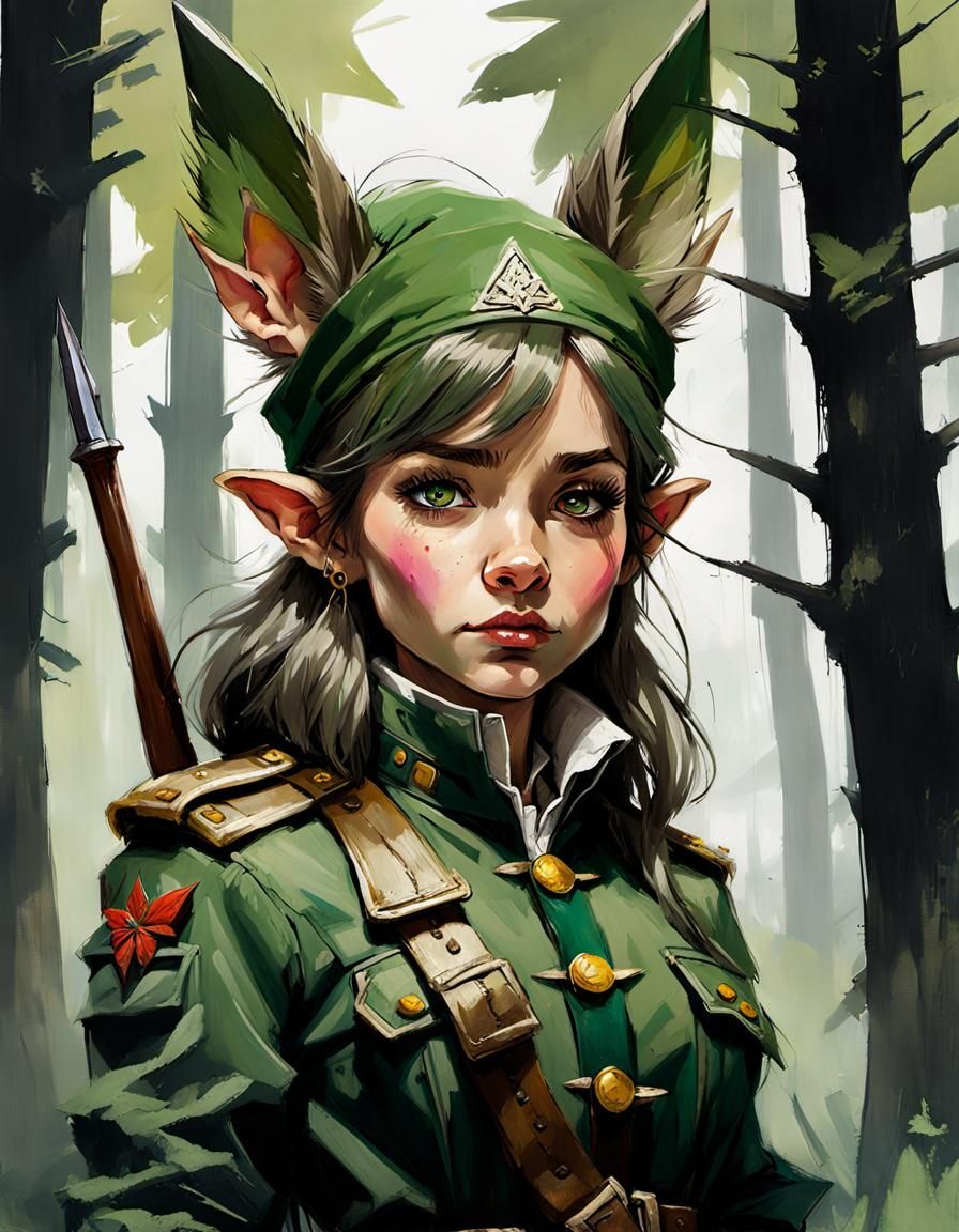 Forest Gnome in Colonial Military Dress