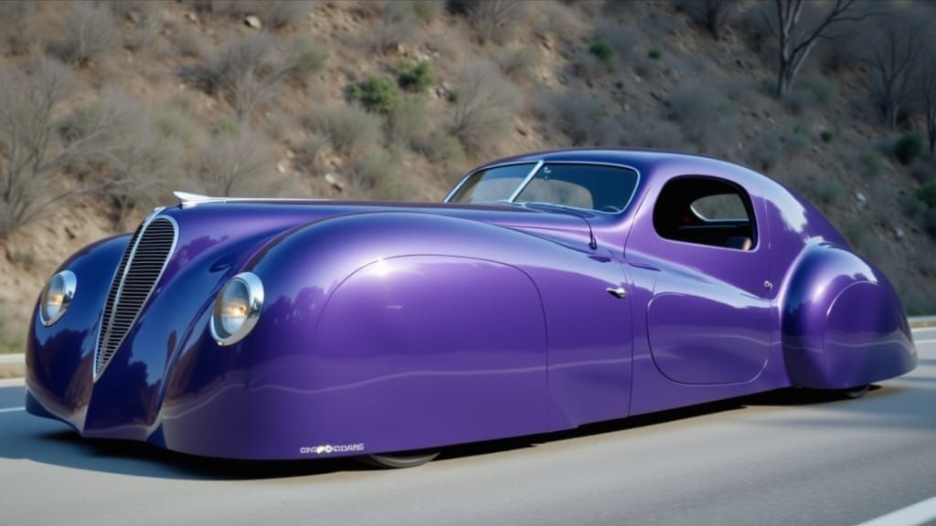 1939 Duesenberg Midnight Ghost Car in Cinematic Style