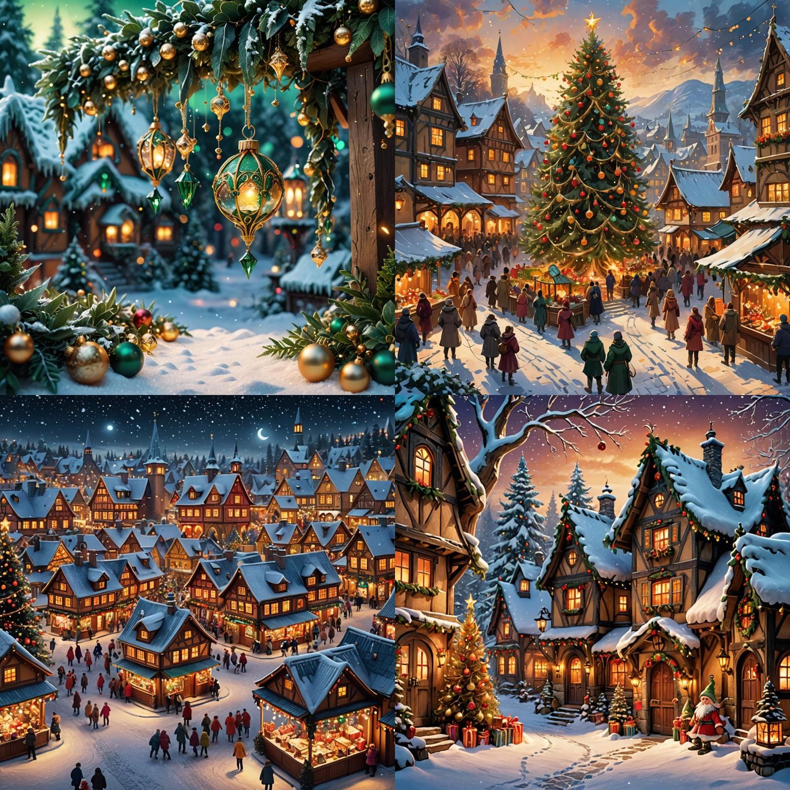 Detailed Xmas Decorations in Fantasy Concept Art