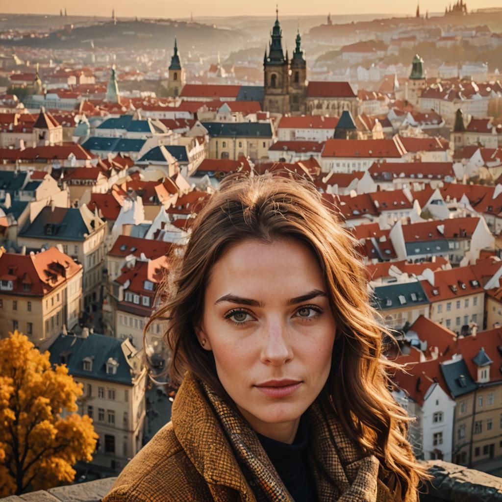 Autumn Portrait in Prague, Professional Photography