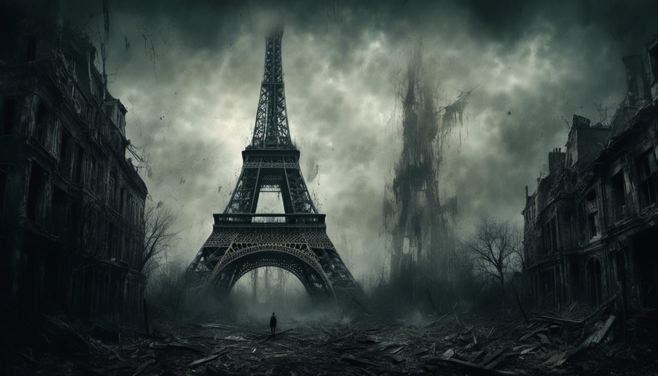 Post-Apocalyptic Eiffel Tower: A Macabre Reimagining