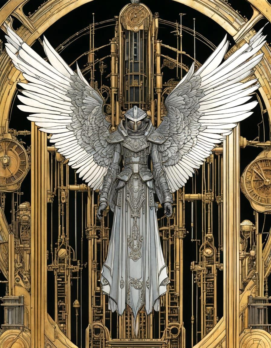 Clockwork Angel Schematic in Moebius Style