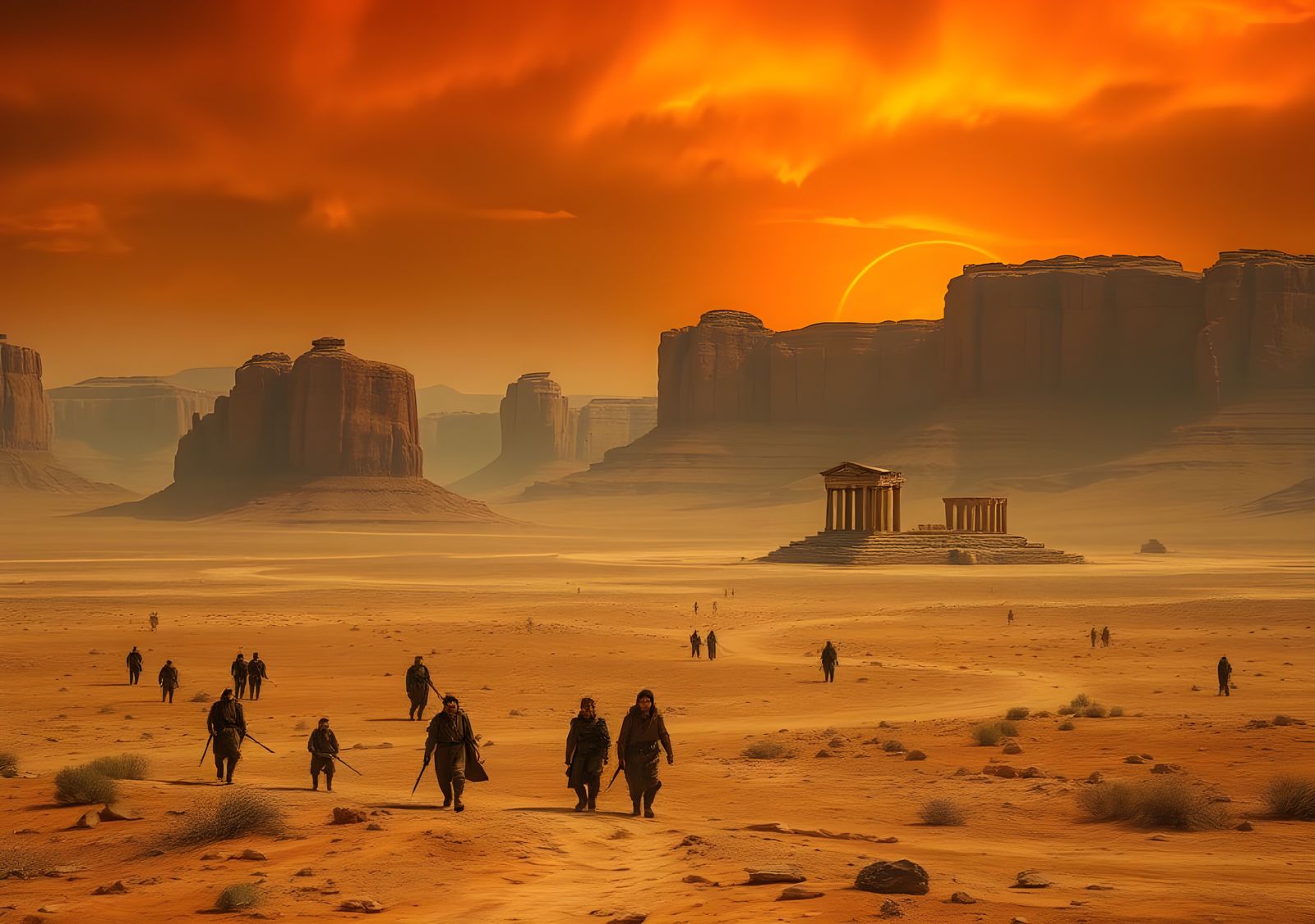 Bleak Western Landscape in the Style of Goya