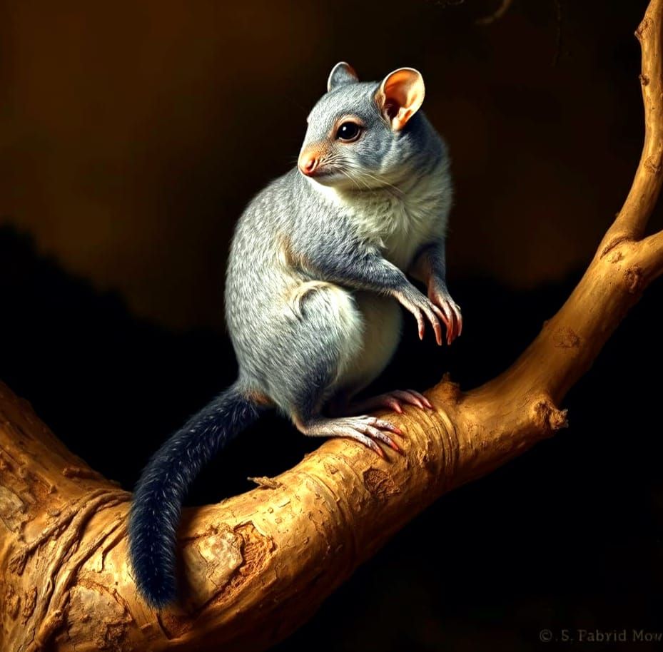 Elegant Brush-Tailed Phascogale in Renaissance Masterpiece S...