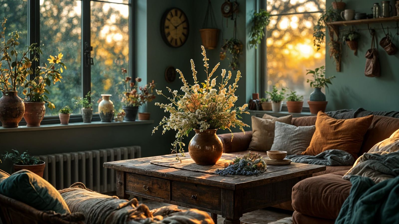 Cozy Living Room with Sea View: Photorealistic Interior