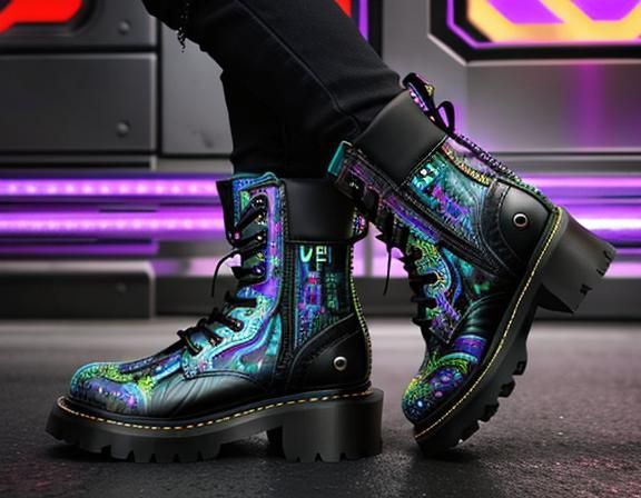 Hyperrealistic Steelpunk Boots in Perfect Composition