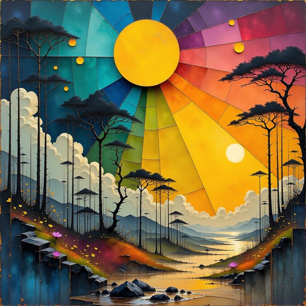 Celestial Dreams in Vibrant Autochrome